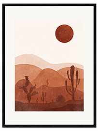Gerahmter Kunstdruck Sonne über den Dünen