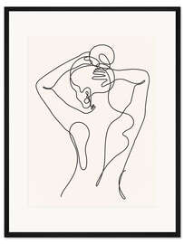 Gerahmter Kunstdruck Weibliches Backline-Kunstporträt