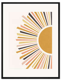 Gerahmter Kunstdruck Boho Sonne V