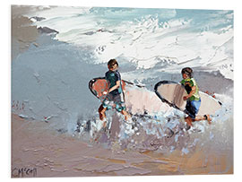 Foam board print Two surfers