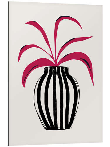 Alumiinitaulu Pink Plant Striped Pot