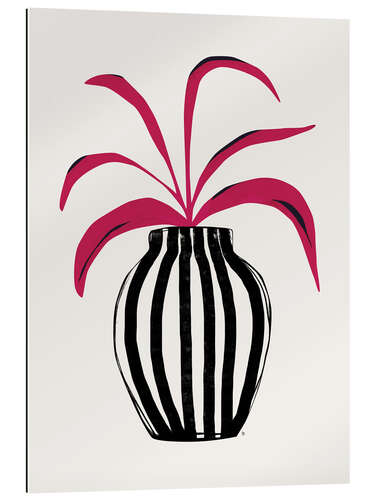 Gallery print Pink Plant Striped Pot