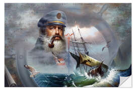 Sticker mural Boussole du capitaine