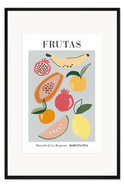 Gerahmter Kunstdruck Frutas - Früchte auf dem Markt La Boquería