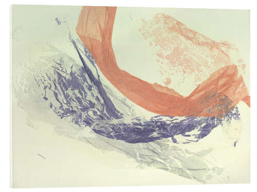 Akryylilasitaulu Periwinkle & Peach abstract