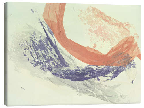 Obraz na płótnie Periwinkle & Peach abstract