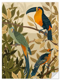 Sticker mural Paradise Birds