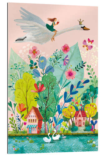 Gallery print Flying swan