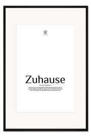 Gerahmter Kunstdruck Schöne Wörter - Zuhause