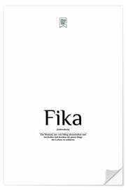 Wall sticker Beautiful words - Fika (German)