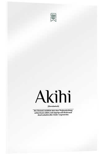 Tableau en verre acrylique Beautiful Words - Akihi (German)