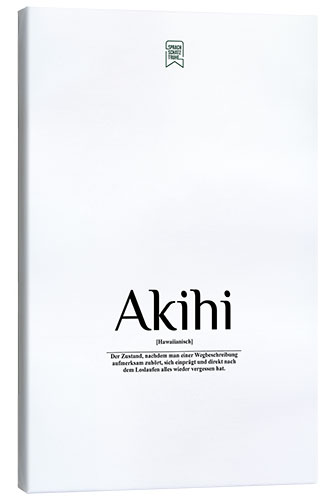 Canvas print Beautiful Words - Akihi (German)