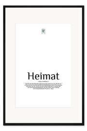 Gerahmter Kunstdruck Schöne Wörter - Heimat