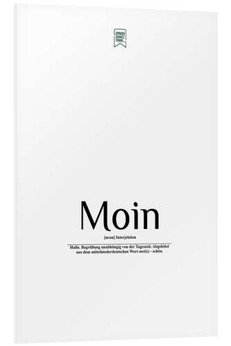 PVC print Beautiful words - Moin (German)