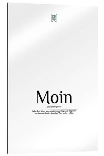 Gallery print Beautiful words - Moin (German)