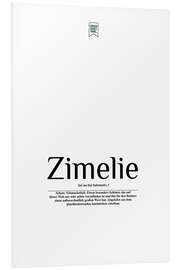 PVC-taulu Beautiful words - Zimelie (German)