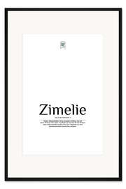 Gerahmter Kunstdruck Schöne Wörter - Zimelie