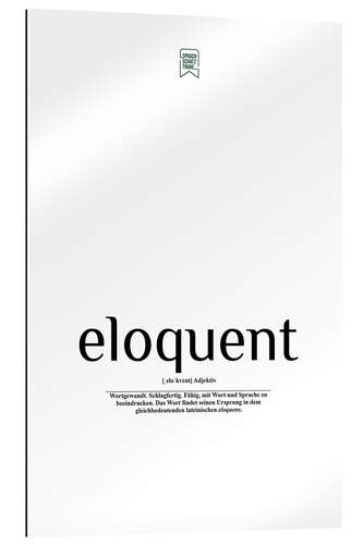 Gallery print Beautiful words - eloquent (German)