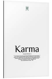 Aluminiumtavla Beautiful words - Karma (German)