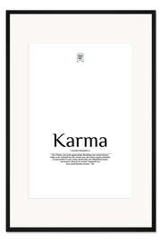 Gerahmter Kunstdruck Schöne Wörter - Karma