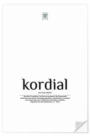 Wall sticker Beautiful words - cordial (German)