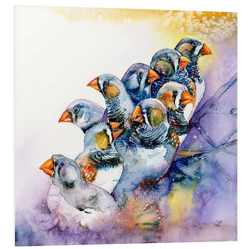 Foam board print Zebra Finches