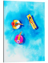 Magnettafel Mädchen im Pool