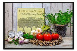 Gerahmter Kunstdruck Mittelmeerküche