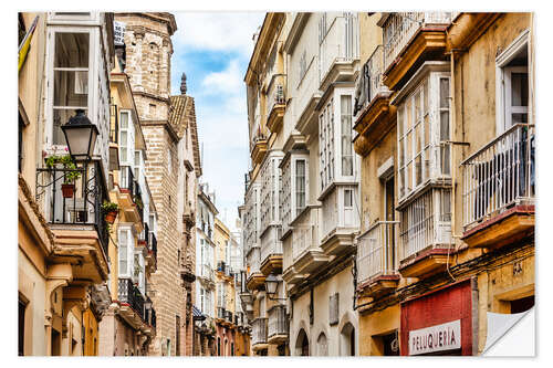 Selvklæbende plakat Cádiz, city in Andalusia