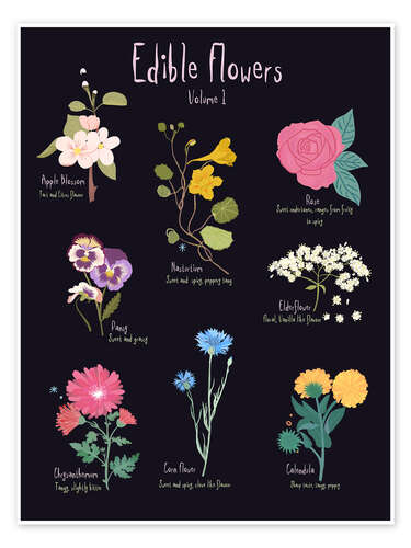 Plakat Edible Flowers vol 1