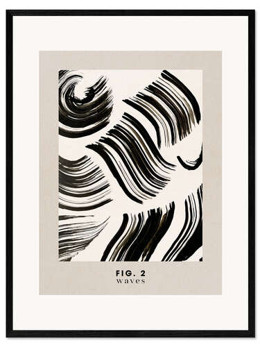 Impresión de arte enmarcada Waves II