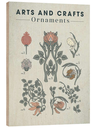 Stampa su legno Arts and Crafts - Ornaments