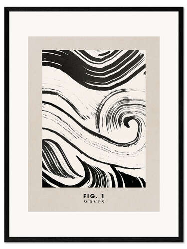 Gerahmter Kunstdruck Waves I