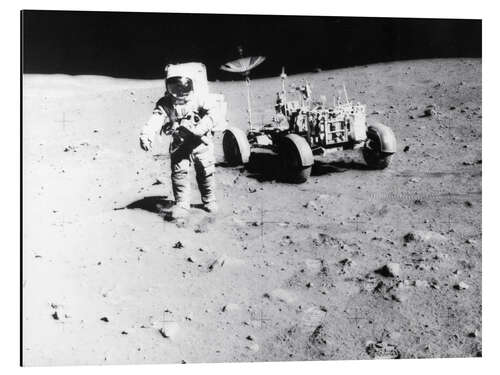 Aluminiumsbilde James Irwin on the moon walk of the Apollo 15 mission