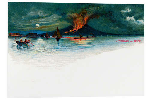 Foam board print Vesuvius 1872