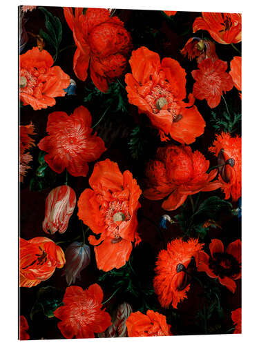 Gallery print Poppy flowers night garden