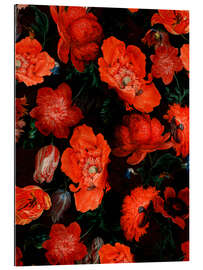 Gallery print Poppy flowers night garden