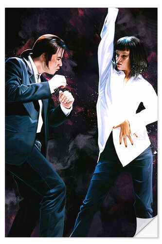 Wandsticker Tanzszene Pulp Fiction