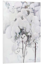 Foam board print Snow-Covered Pine Saplings