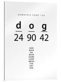 Gallery print Dog Gematria Code