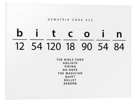 Foam board print Bitcoin Gematria Code