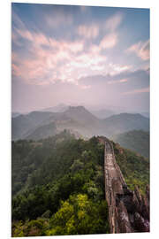 Foam board print Sunrise over the Great Wall of China