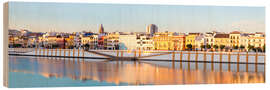 Holzbild Sevilla Panorama, Spanien - Matteo Colombo