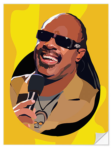 Naklejka na ścianę Stevie Wonder