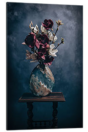 Gallery print Magnolia on a Dark Background