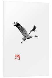 Foam board print Flying stork