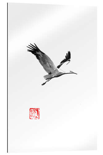 Gallery print Flying stork