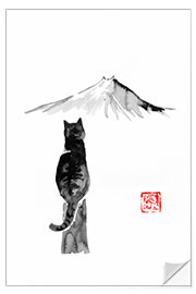 Självhäftande poster Fuji neko