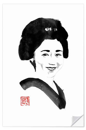 Wall sticker Smiling japanese woman