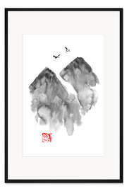 Gerahmter Kunstdruck Bergvögel